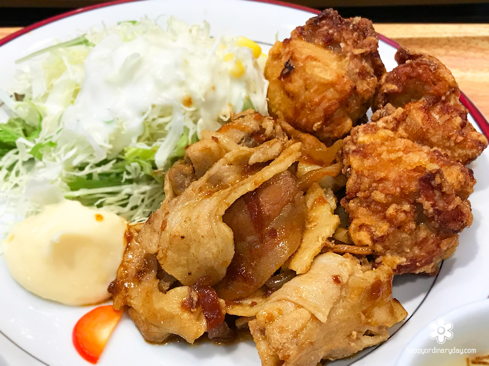 若鶏の唐揚げ＆ポーク生姜焼き定食